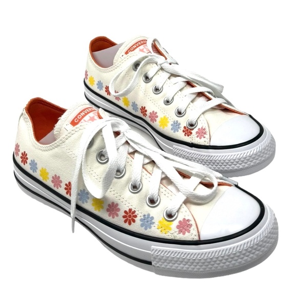 Converse Ctas OX Canvas Egret Multi Low Top Sneakers Women's Shoes Skate A08107F - Picture 3 of 9